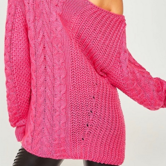 SHOULDER CUTOUT KNIT SWEATER - Picture 5 of 6